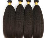 Virgin Indian Human Hair Bundles Coarse Kinky Straight Hair Extensions