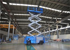 Quality Electric 13m All Terrain Scissor Lift , Aerial Work Platform Anti Slip Mat CE Certificate wholesale