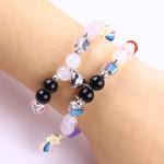 8MM Multi-Color Natural Crystal Friendship Jewelry Distance Bracelet Hearts
