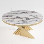 Round Light Luxury Hotel Room Table 0.78 M Height