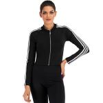 Zipper long sleeve lady cool sports t-shirt fitness running yoga coat
