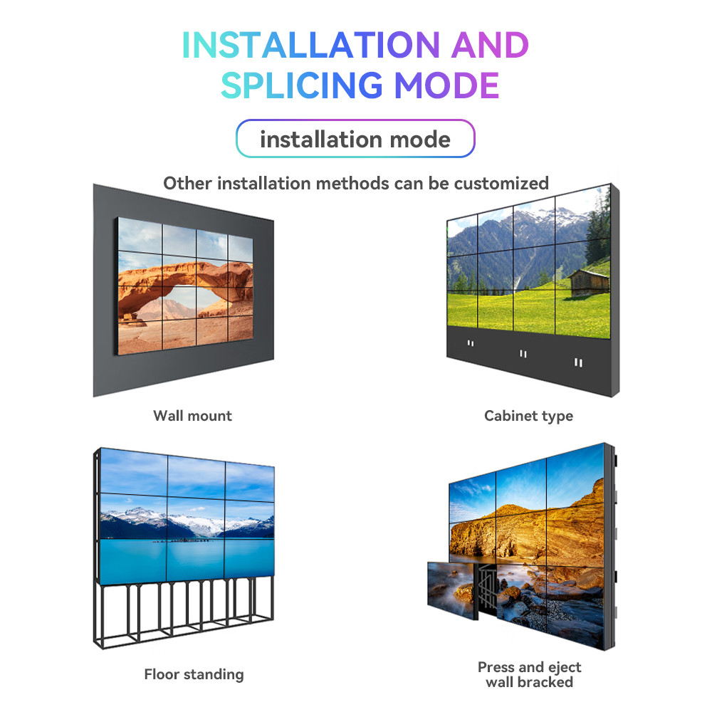 4k 55 Inch 2x2 3x3 Mount Advertisement LCD Video Wall Splicing Screen