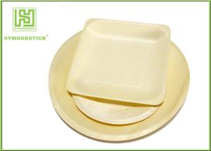 Quality High End Disposable Wooden Plates Camping Dinnerware Sets Smooth Surface wholesale