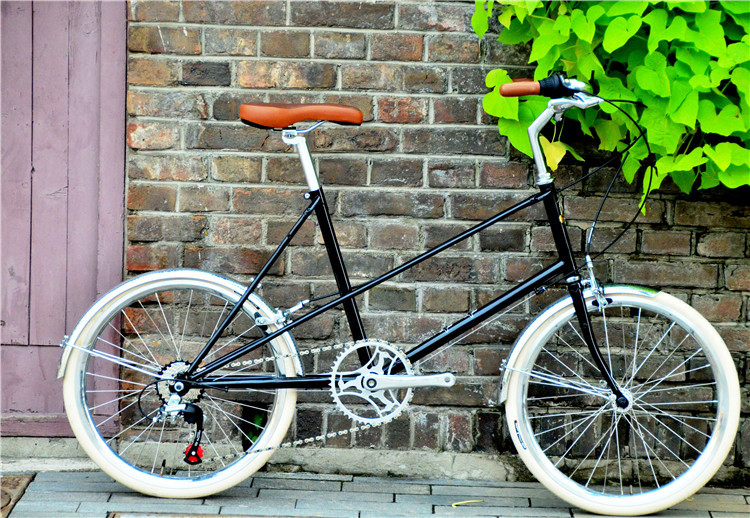 Caliper brake black hi-ten steel mini small 20 size old style city bike for lady with Shimano 6 speedmade in China