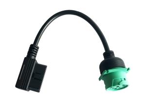 Quality Green Deutsch 9-Pin J1939 Male to Right Angle OBD2 OBDII Male CAN Bus Cable wholesale