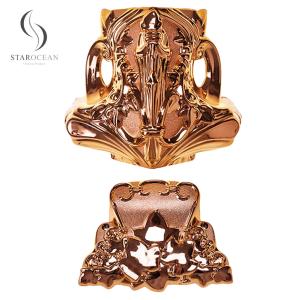 Quality ABS Plastic Copper Color Coffin corner Decoration, Coffin Accessories Set 17#B wholesale