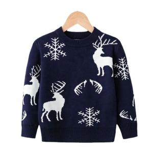 Quality Children Sweater Winter Autumn Girls Boys Clothing Baby Knitwear Pullover Kids Print Warm Christmas Sweaters wholesale