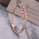Luxury Closet Rose Gold Bracelet Serpenti Viper one-coil full diamond Snake