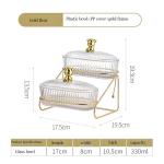 Golden Deer Minimalist Design Glass Plate Set Perfect for Food Storage Back to