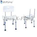 Aluminum Elderly Disabled Folding Shower Seat Non Slip Adjustable