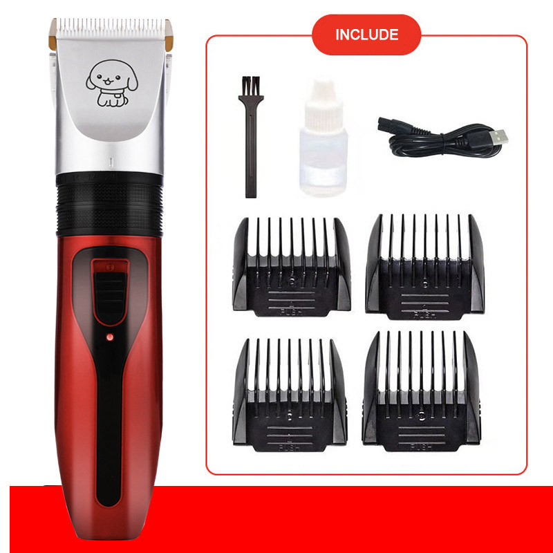 1500mA Battery Pets Hair Trimmer Cordless Dog Clippers Rechargeable Ceramic Blade