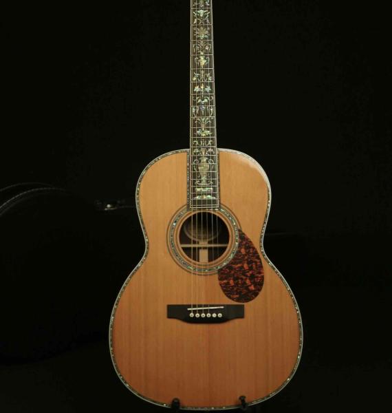 Custom Full Solid Wood Handmade Acoustic Guitar India Rosewood Real Abalone