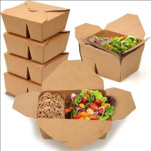 Quality Biodegradable Custom Paper To Go Boxes Food Grade Kraft Paper Takeaway Box wholesale
