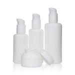 Custom Empty 100ml 120ml 200ml Opal Glass Bottle White Porcelain Round Shape