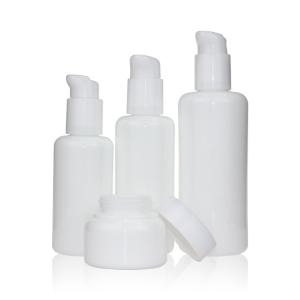 Quality Custom Empty 100ml 120ml 200ml Opal Glass Bottle White Porcelain Round Shape wholesale