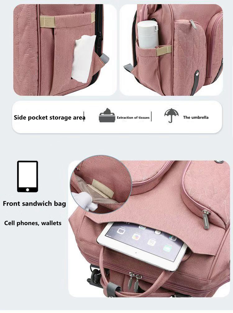 Outdoor Activity Nursing Mother Travel Bag With USB OEM ODM