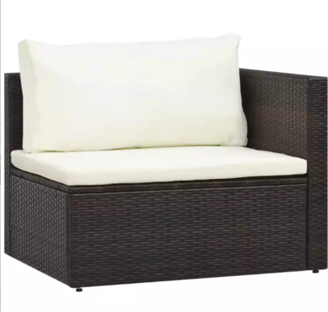 Indoor/Outdoor Furniture Sets Rattan All-Weather Washable Cushions with Coffee Table Rattan Sectional Sofa