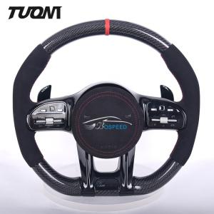 Quality Red Stripe Mercedes Benz Steering Wheel Carbon Fiber Luxury Alcantara wholesale