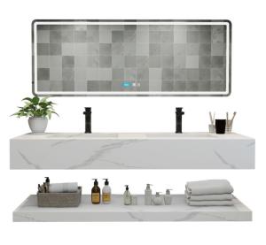Quality Integrated Engineering Quartz Stone Bathroom Vanity Tops wholesale