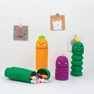 Quality Cute Silicone Pencil Holder Girls Boys Storage Bag Students Stationery wholesale
