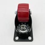 50MM Red PU Swivel Light Duty Casters Wheel Double Bearing For Furniture