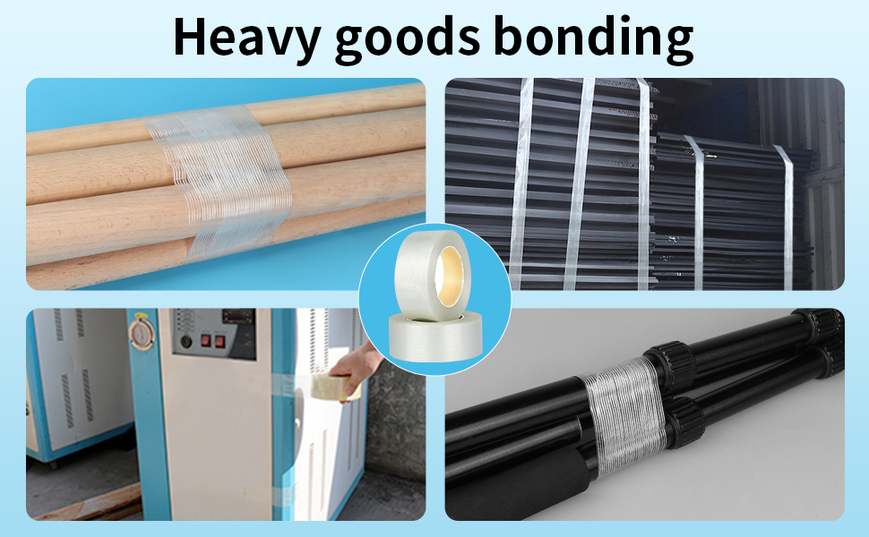 48mm Transparent Fiberglass Filament Tape For Holding Bi Directional Tape 0.15mm