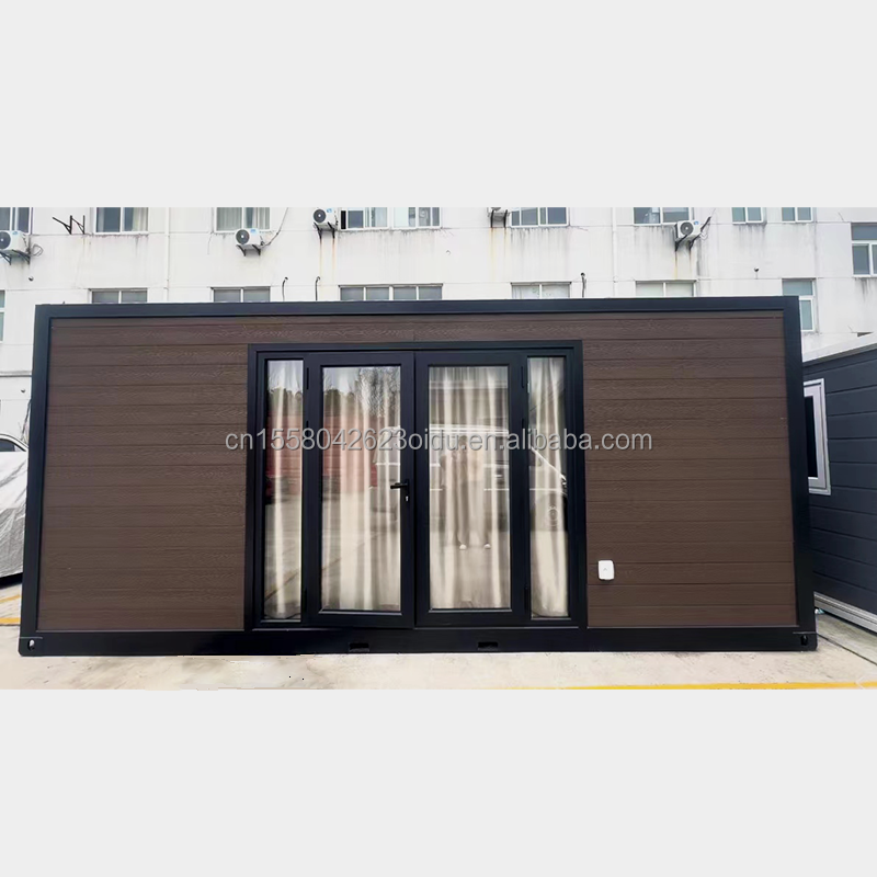 EU 20ft Wooden Houses Prefabricated Houses Galvanized Steel Structure Modern Luxury Prefab House for in Customized Color
