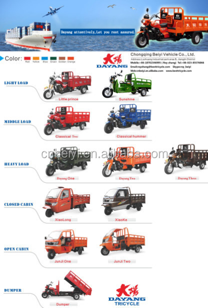 2016 Chinese Bar Scooter Heavy Load Cargo Tricycle Bicycle Cargo Truck in Algeria 12V