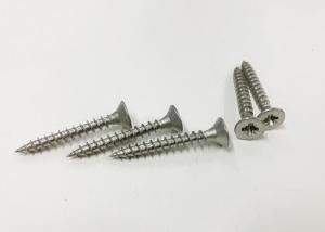 Quality INOX A2 Chipboard Stainless Steel Screws Pozi Drive Double Countersunk Head Full Thread wholesale