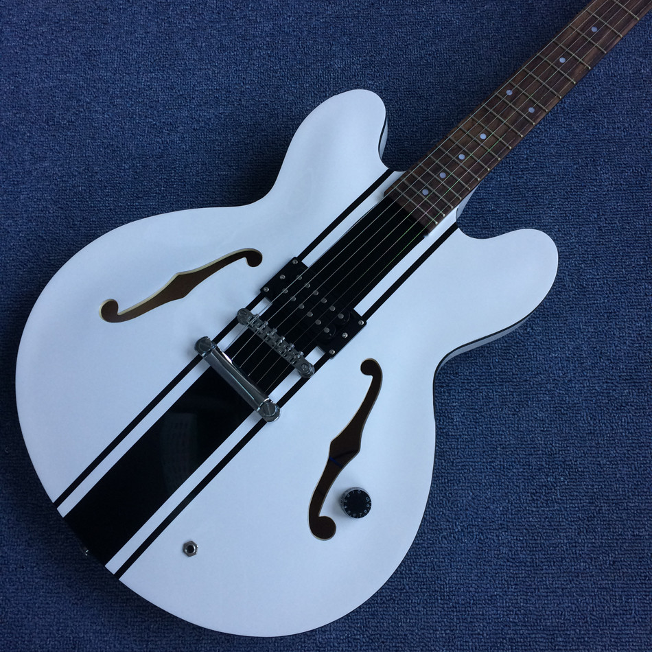 New style high quality hollow body jazz electric guitar, rosewood fingerboard black binding electric guitar