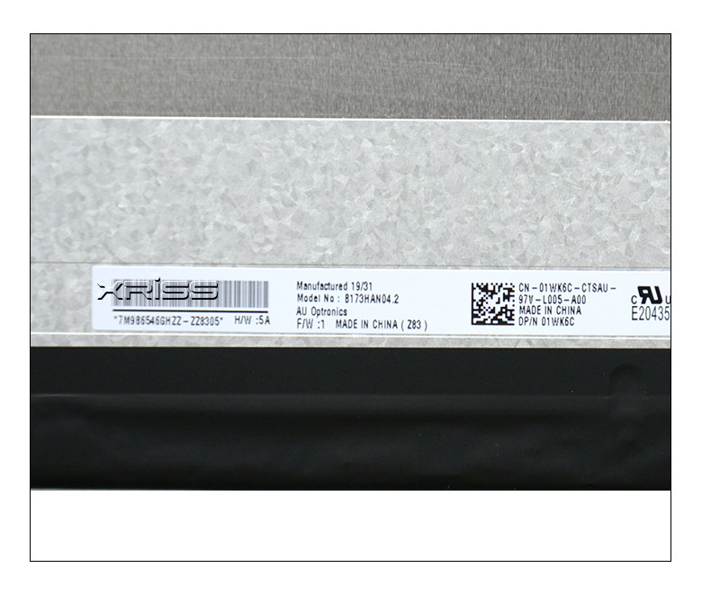 EDP 17.3 Inch Laptop Screen NV173HAN04.2 1920×1080 30 Pins IPS 72% NTSC Frameless