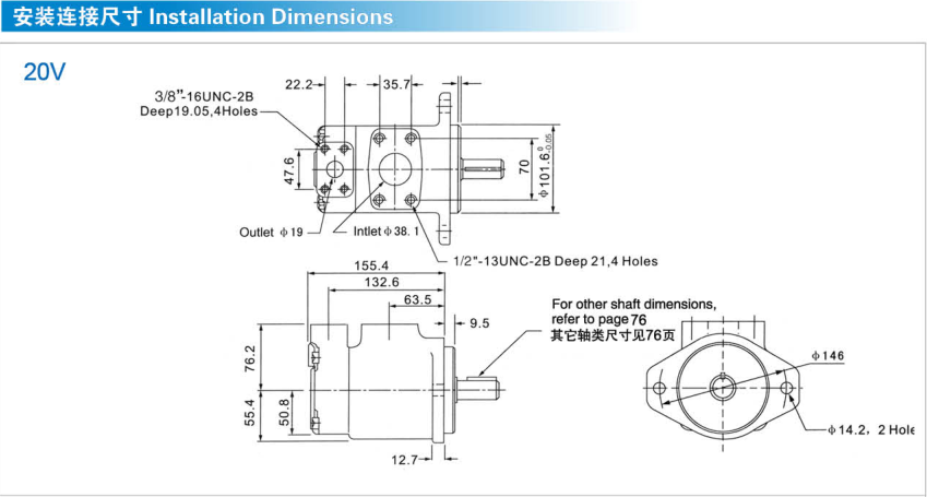 Eaton Vickers Hydraulic Industrial Vane Pump 25V For Plastic Injection Machinery