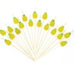 12cm Disposable Cocktail Decorative Bamboo Food Picks Stick Pineapple Bead