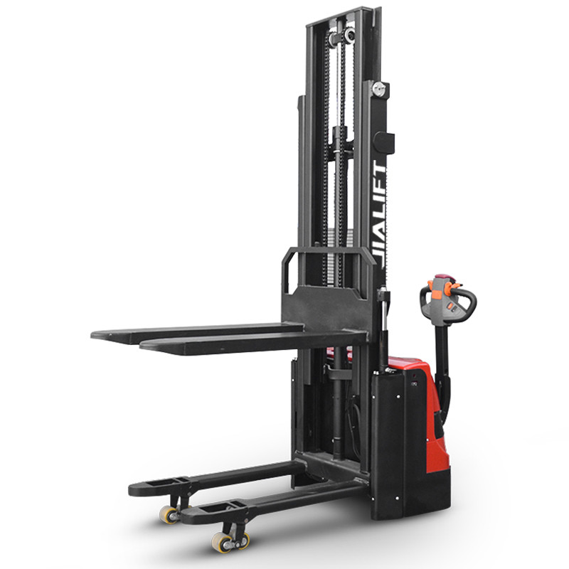 1000kg 1200kg Electric Lifter Stacker Pedestrian With Straddle Lifting 3000mm