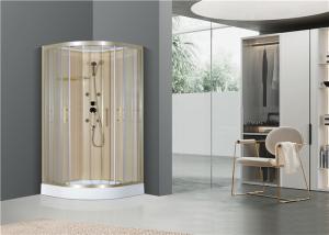 Quality Shower Cabin with White acrylic tray 900*900*2150cm gold alumimium wholesale