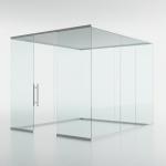 100mm Thickness Modern Frameless Glass Office Partition and Divider Solutions