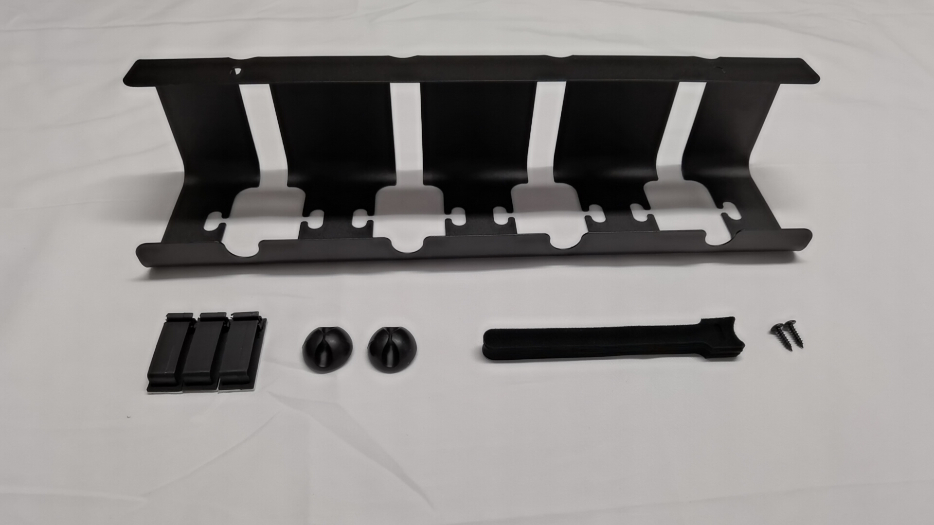 No Drill Under Desk Cable Management Tray Sturdy Metal Wire Organizer For Living Room