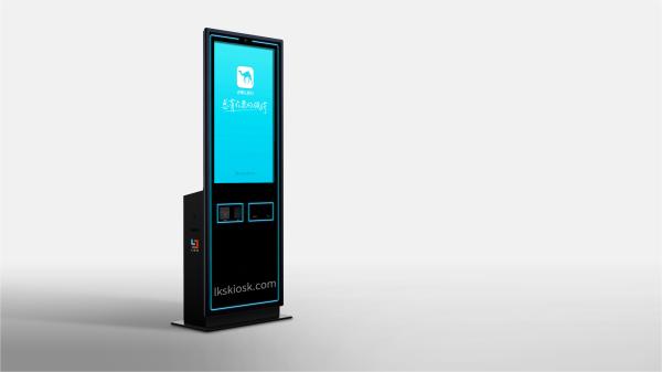 43 Inch NFC Card Dispenser Hotel Kiosk Check Out Kiosk With Card / Cash Payment