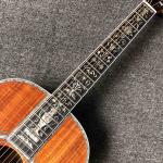 Custom 39 Inch All Solid OOO KOA Wood Acoustic Guitar Ebony Fingerboard Abalone