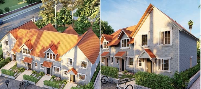 2 Storey Prefabricated Apartment Buildings With Light Steel Frame House In The UK