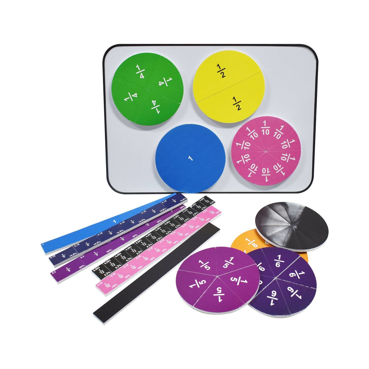 Children Early Learning Magnetic Fraction Tiles Educational Magnetic Math Puzzle