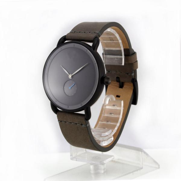 Men'S Fashion Luxury Stainless Steel Quartz Military Sport Leather Band Dial