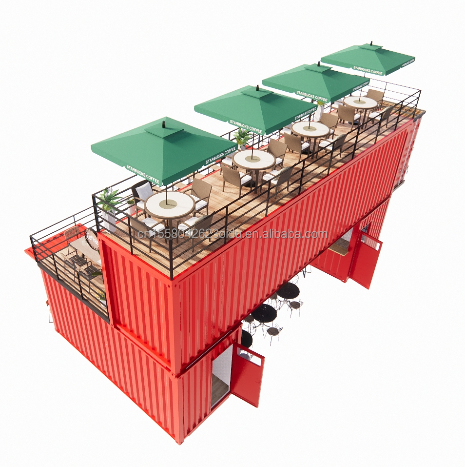 10ft 20ft Pop-up Transport Pavilion Sandwich Panel House Restaurant Store Shipping Container for Mall Made