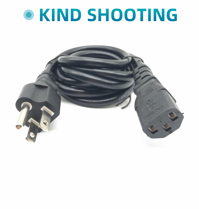 America Standard US Power Cord 110V-250V PVC Jacket 3 Pin Plug 15m