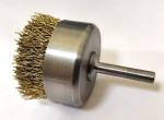 3 Inch Fine Shaft Mounted Cup Brushes Crimped Wire for Edge Blending