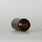 50ml Amber Pet Plastic Jars , Cosmetic Small Plastic Bottles Round Shape
