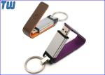 Leather Cover 8GB USB Flash Drive Free Key Ring Debossed Logo