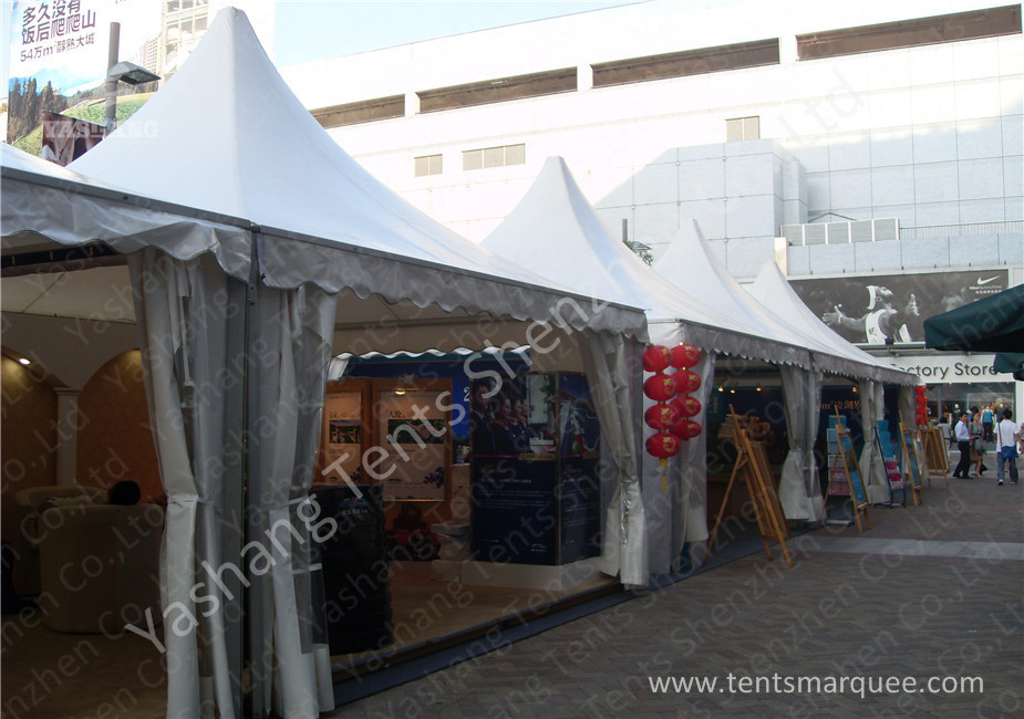White PVC Textile Cover Weather Resistant High Peak Tents , Outdoor Gazebo Tent UV Resistance