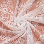 Green Environmental Protection Eyelash Lace Fabric for Wedding Dress