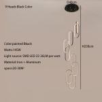 Oval Pendant Light Modern Minimalist Duplex Hall Nordic Living Room Lamp Villa